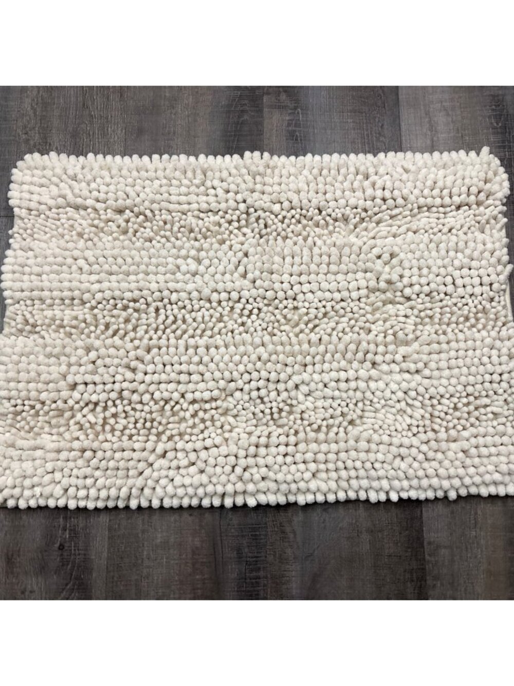 Oeko-Tex Certified Chenille Bath Mat With Non-Slip Backing Soft Absorbent 24X16